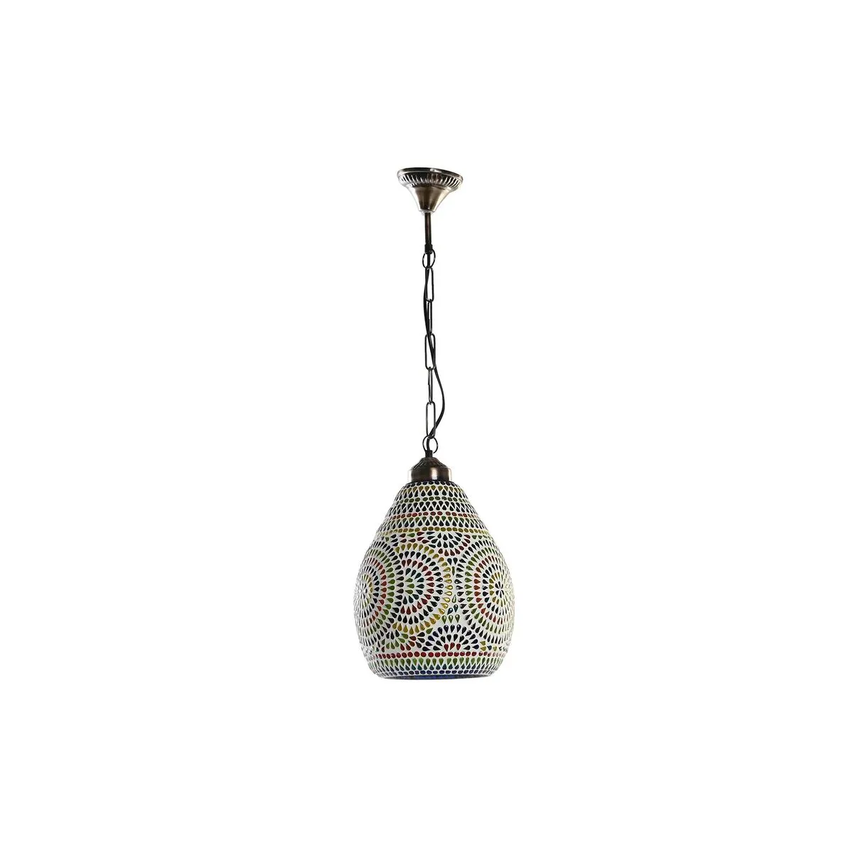 Lampadario DKD Home Decor Cristallo Metallo Multicolore 25 W 23 x 23 x 33 cm (2 Unità)