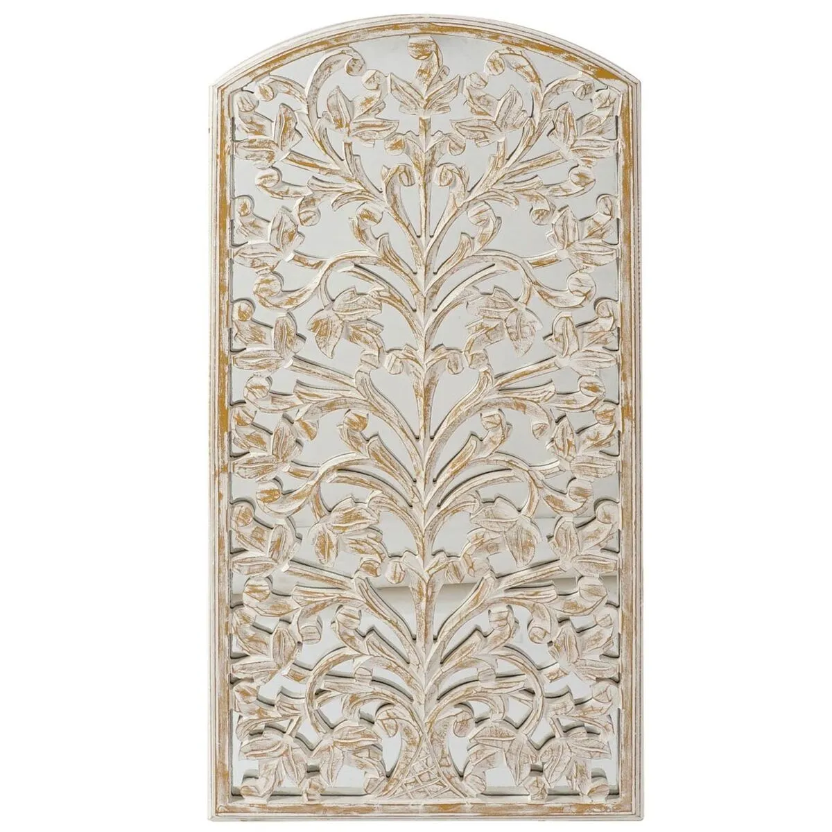 Decorazione da Parete DKD Home Decor 45 x 2 x 89 cm Finitura invecchiata Bianco Romantico