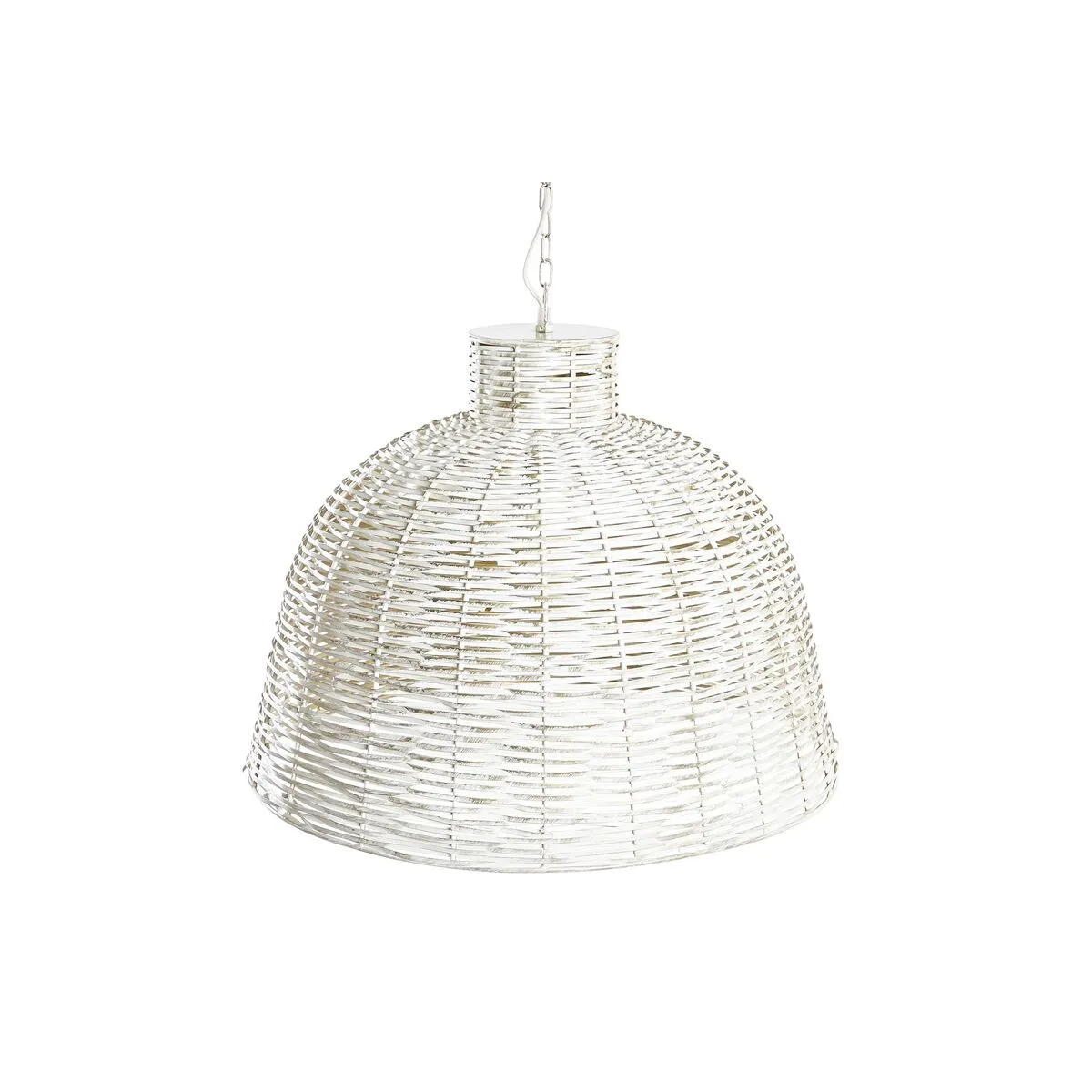 Lampadario DKD Home Decor Bianco Dorato Ferro 50 W 51 x 51 x 38 cm