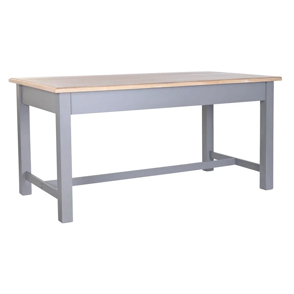 Tavolo da Pranzo DKD Home Decor Grigio Naturale Legno Legno di paulownia Legno MDF 161.5 x 81.5 x 78 cm 161,5 x 81,5 x 78 cm