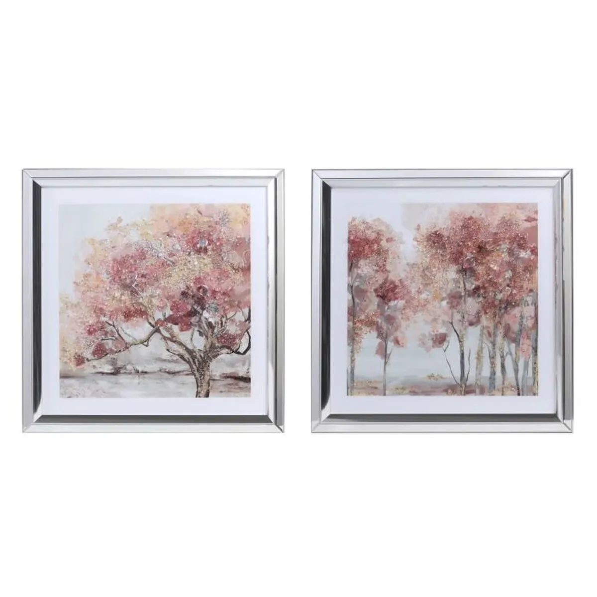 Quadro DKD Home Decor 69 x 2,5 x 69 cm Alberi Tradizionale (2 Unità)