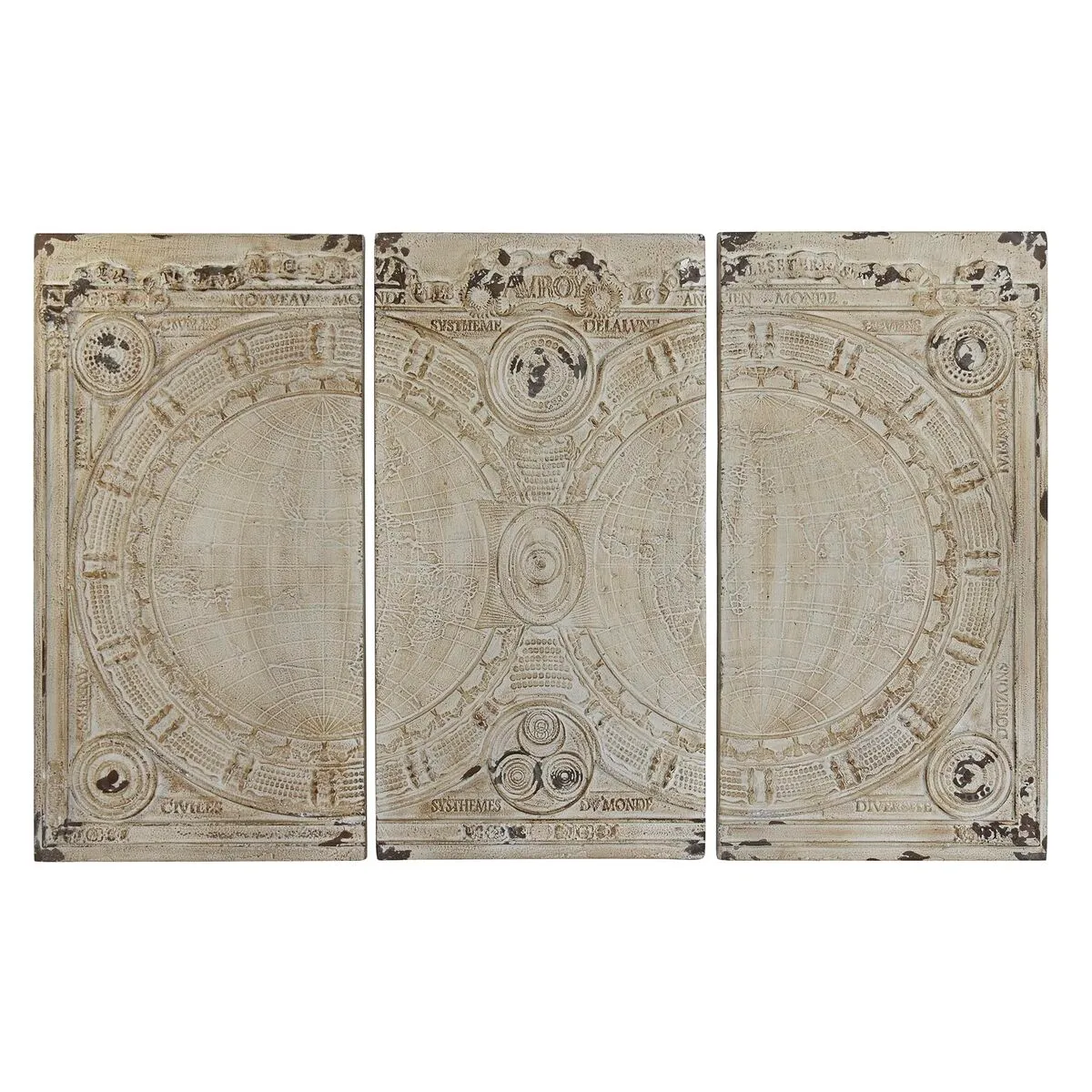 Decorazione da Parete DKD Home Decor Beige Neoclassico 178 x 4 x 112 cm (3 Pezzi)