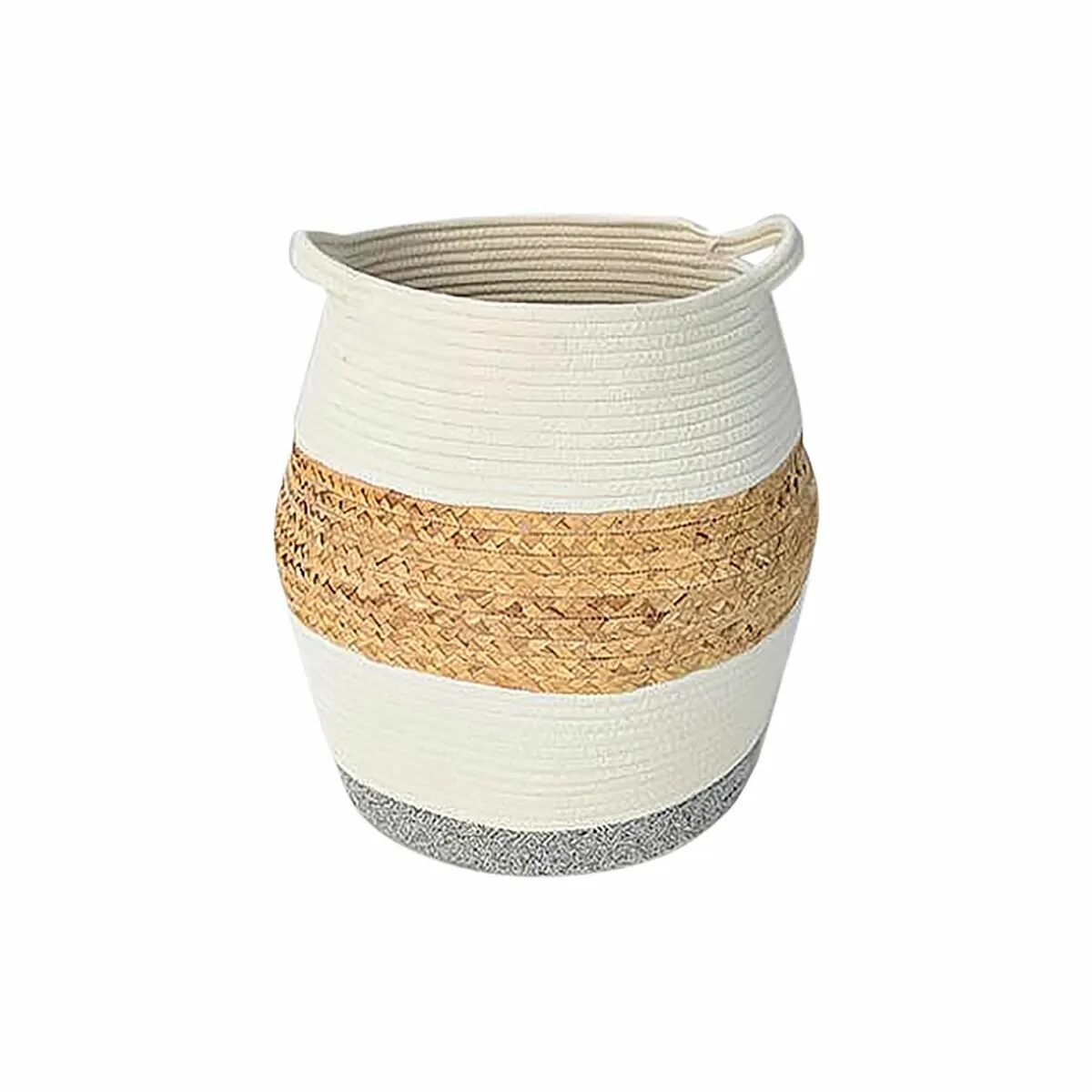 Cestino DKD Home Decor Naturale 30 x 30 x 40 cm Bianco Fibra naturale