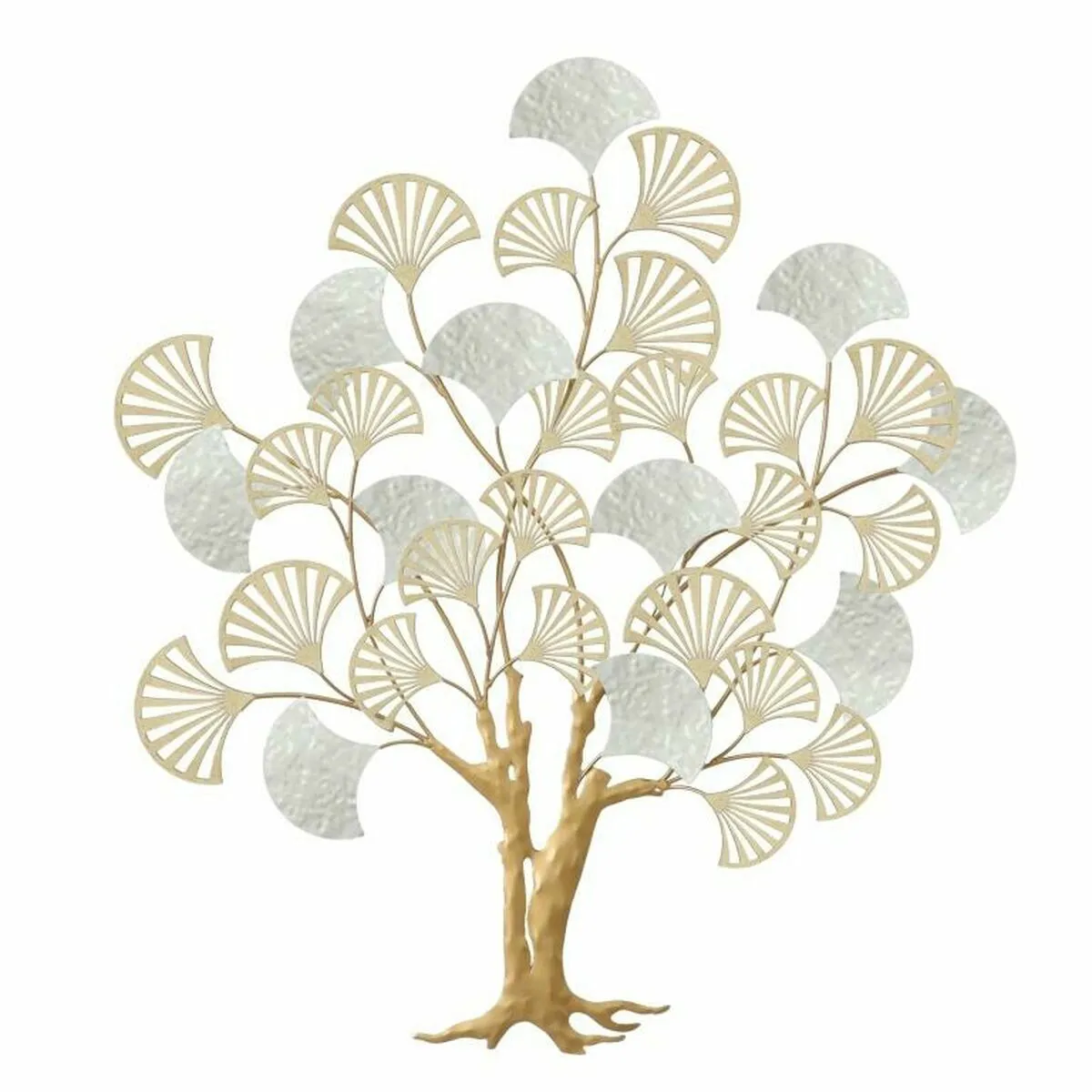 Decorazione da Parete DKD Home Decor 75 x 5,7 x 82 cm Albero Dorato Bianco