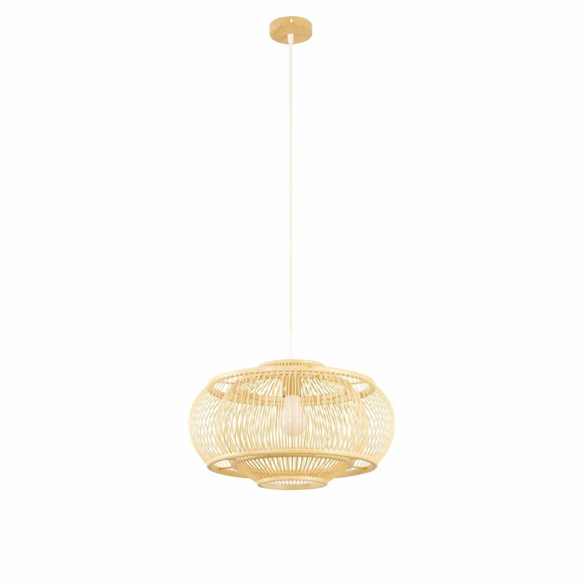 Lampadario DKD Home Decor Marrone Chiaro Bambù 50 W (44 x 44 x 25 cm)