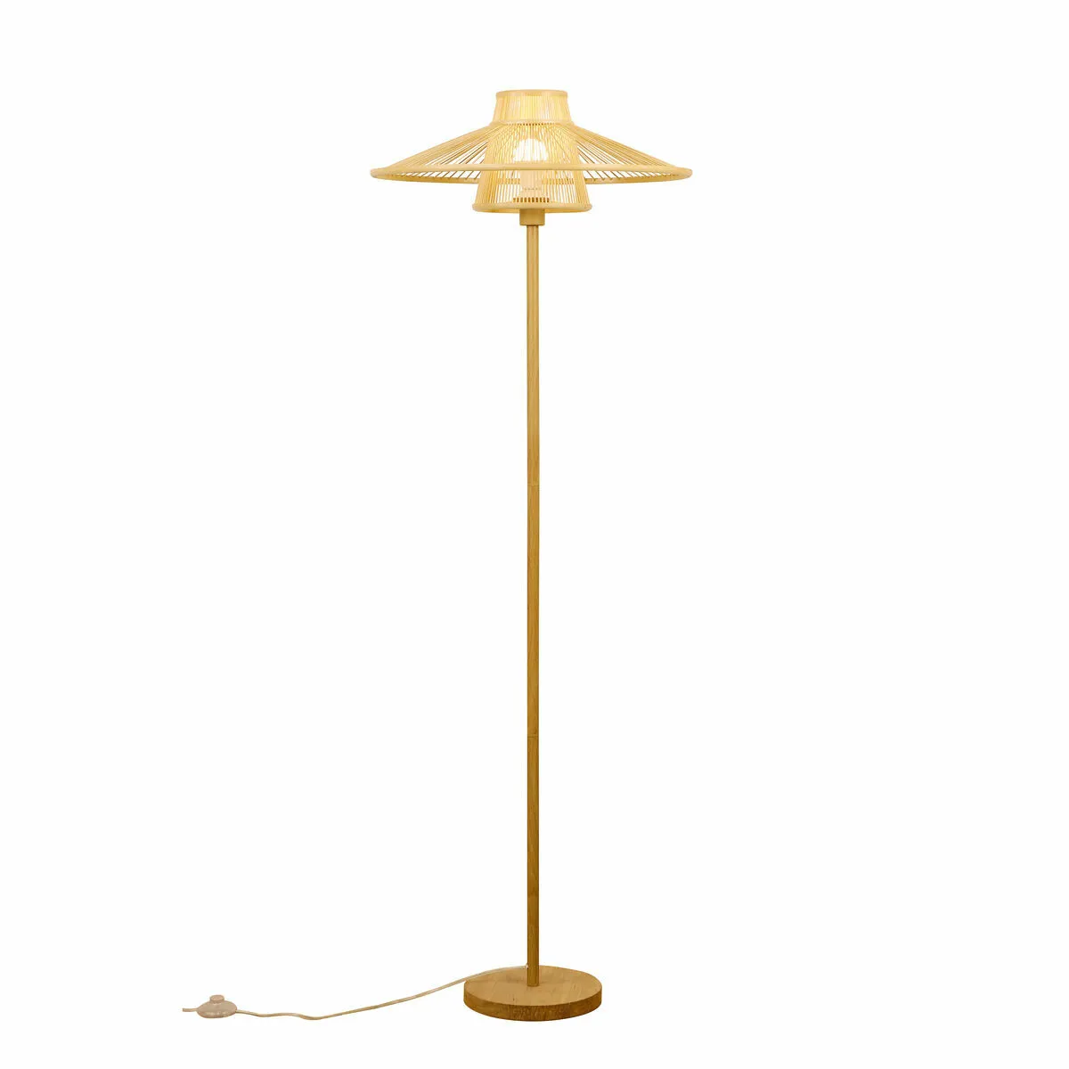 Lampada da Terra DKD Home Decor Bambù (56 x 56 x 163 cm)