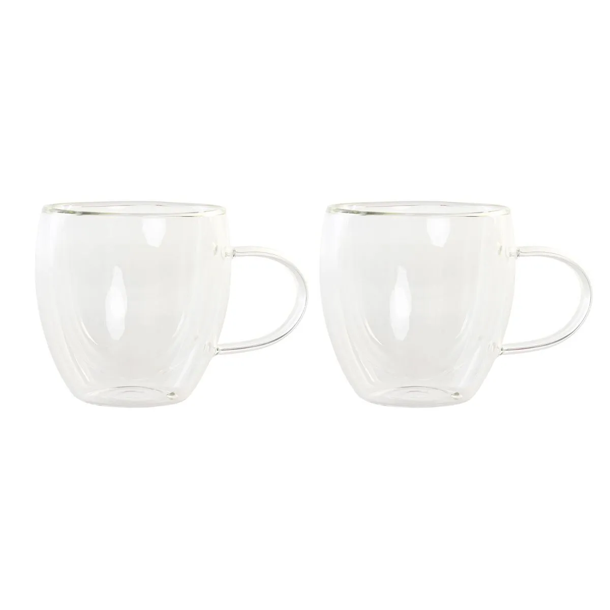 Set di Tazze da Caffè DKD Home Decor 250 ml Cristallo Trasparente Vetro Borosilicato