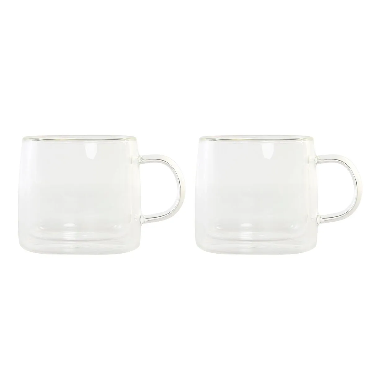 Set di Tazze da Caffè DKD Home Decor Cristallo Trasparente 260 ml Vetro Borosilicato