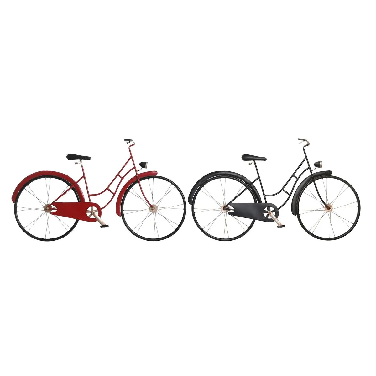 Statua Decorativa DKD Home Decor 79,5 x 4 x 47 cm Rosso Nero Bicicletta Vintage (2 Unità)