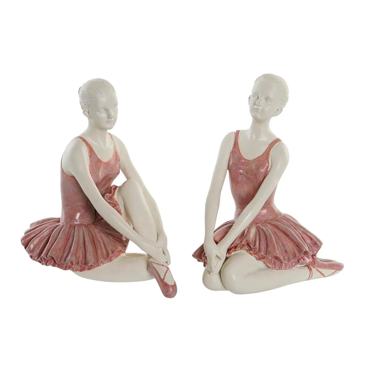 Statua Decorativa DKD Home Decor Romantico Ballerina Classica 16 x 11 x 17 cm (2 Unità)