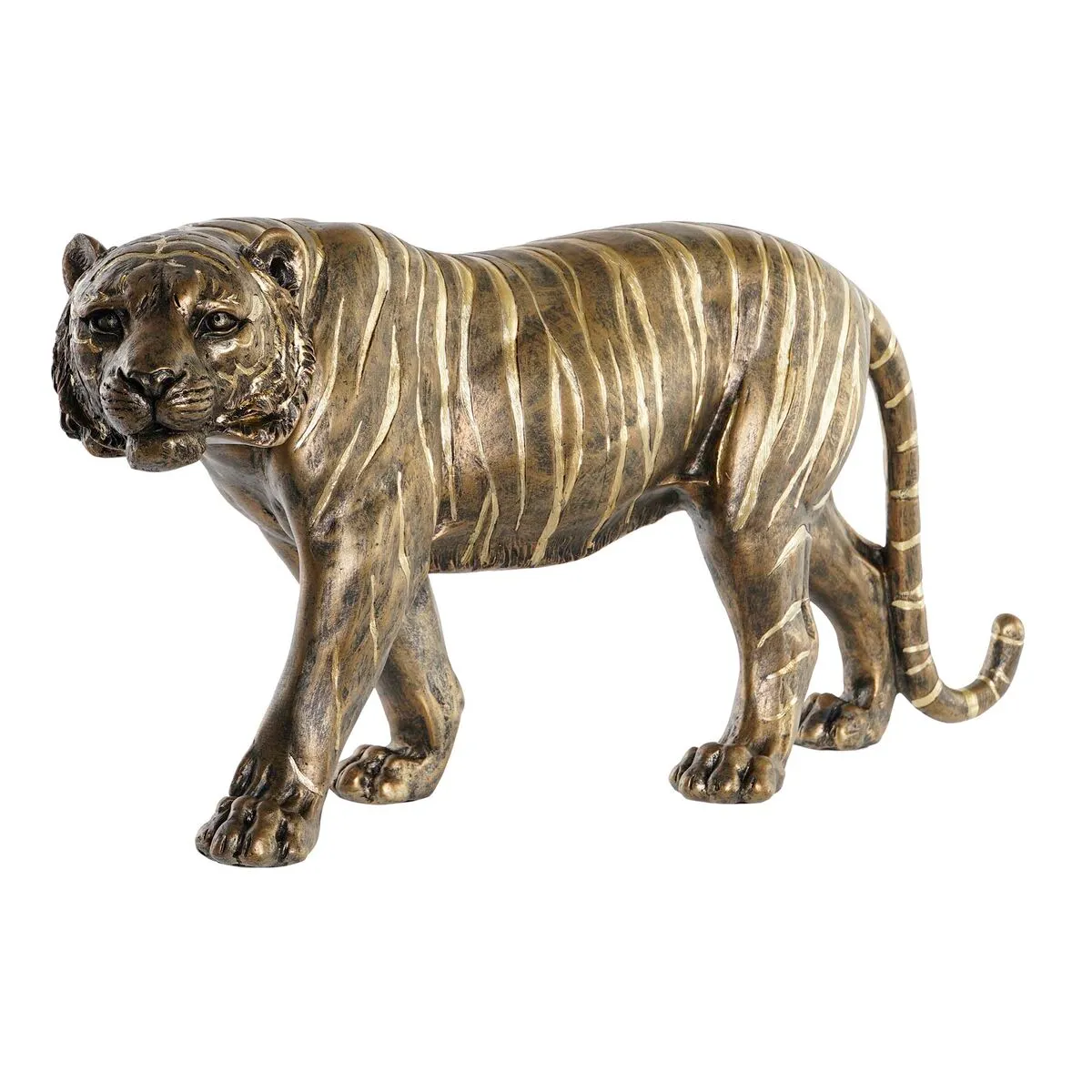 Statua Decorativa DKD Home Decor 53 x 13,5 x 23,5 cm Tigre Dorato