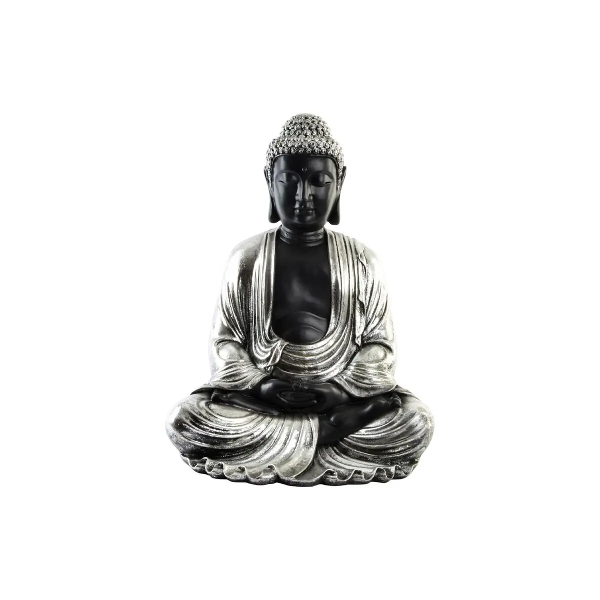 Statua Decorativa DKD Home Decor 43 x 37 x 57 cm Argentato Nero Buddha Orientale