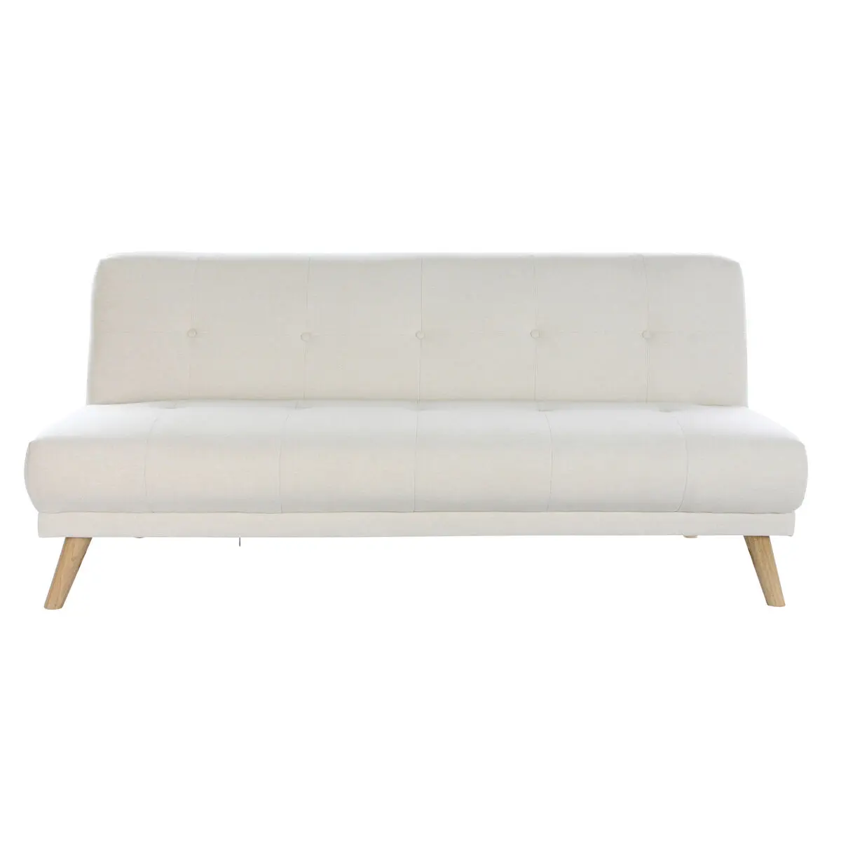 Divano Letto DKD Home Decor 172 x 80 x 76 cm Crema Legno d'albero della gomma Moderno Scandi