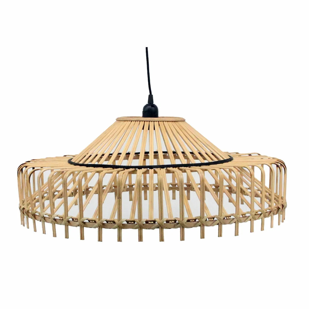 Lampadario DKD Home Decor 61 x 61 x 23 cm 61 x 61 x 31 cm Marrone Bambù 50 W