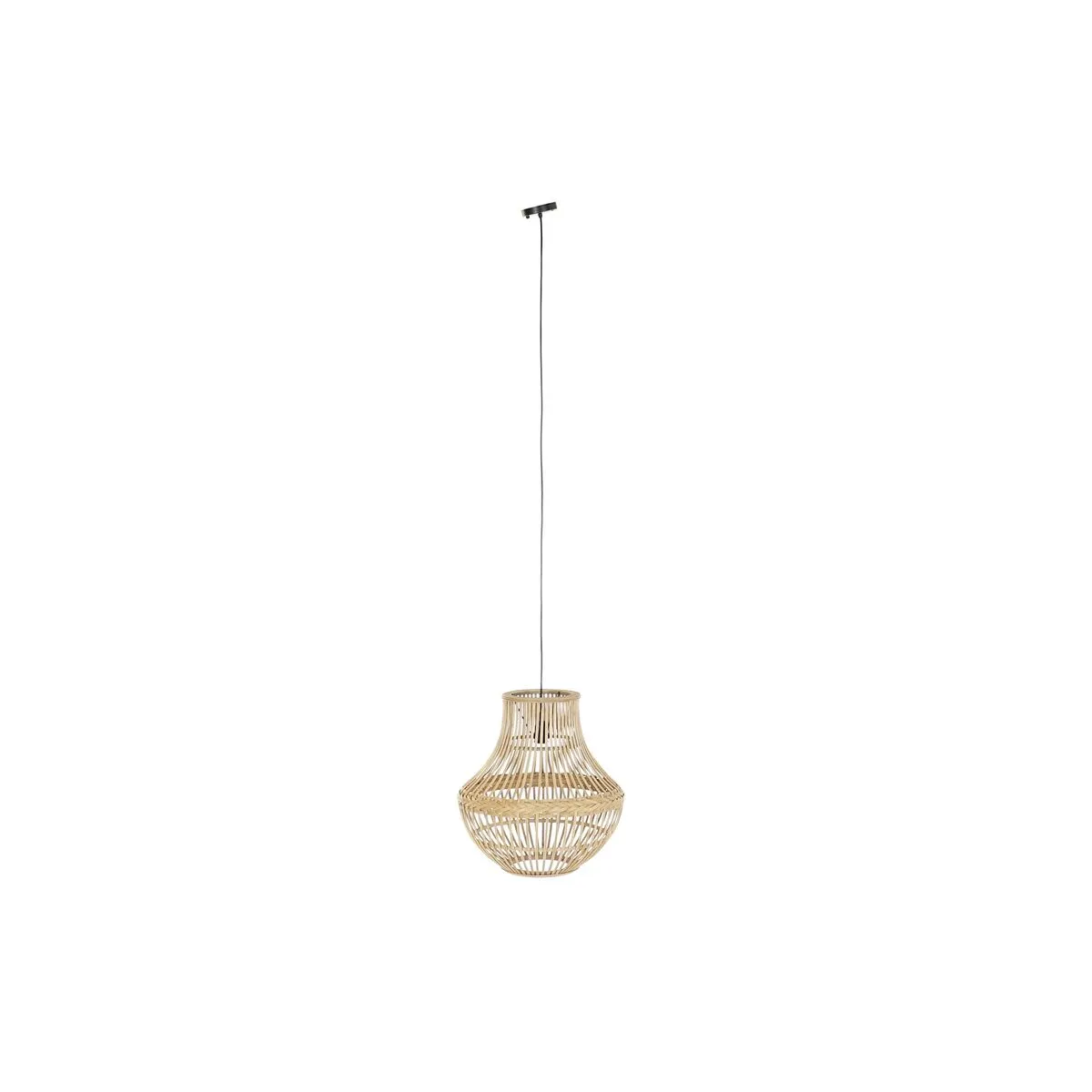 Lampadario DKD Home Decor Marrone Chiaro Rattan 50 W (45 x 45 x 48 cm)