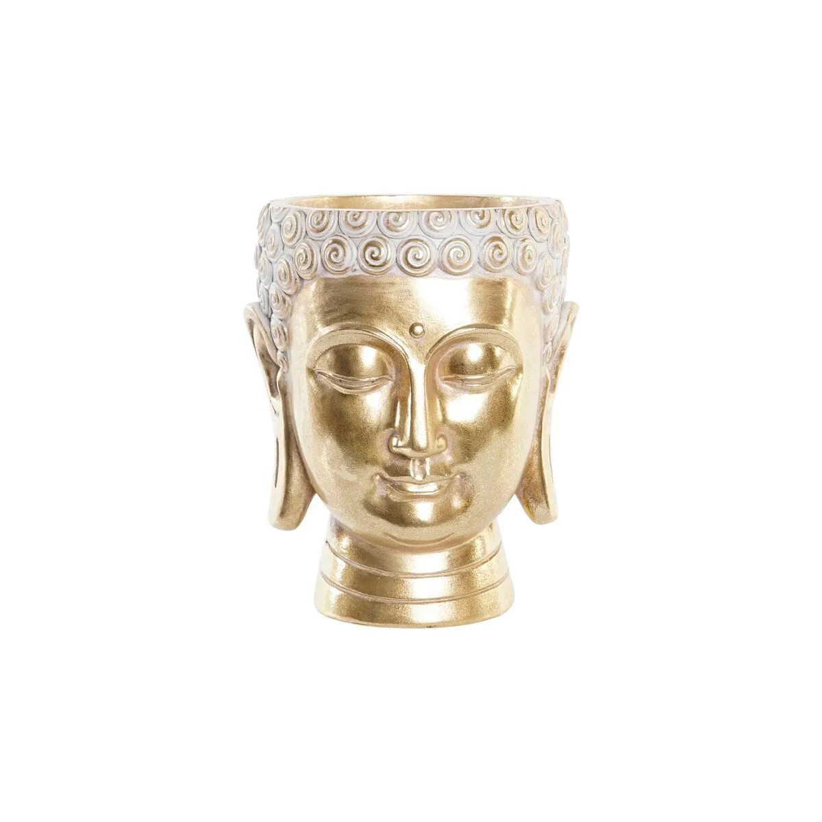 Vaso DKD Home Decor 17,5 x 17,5 x 21 cm Dorato Buddha Resina