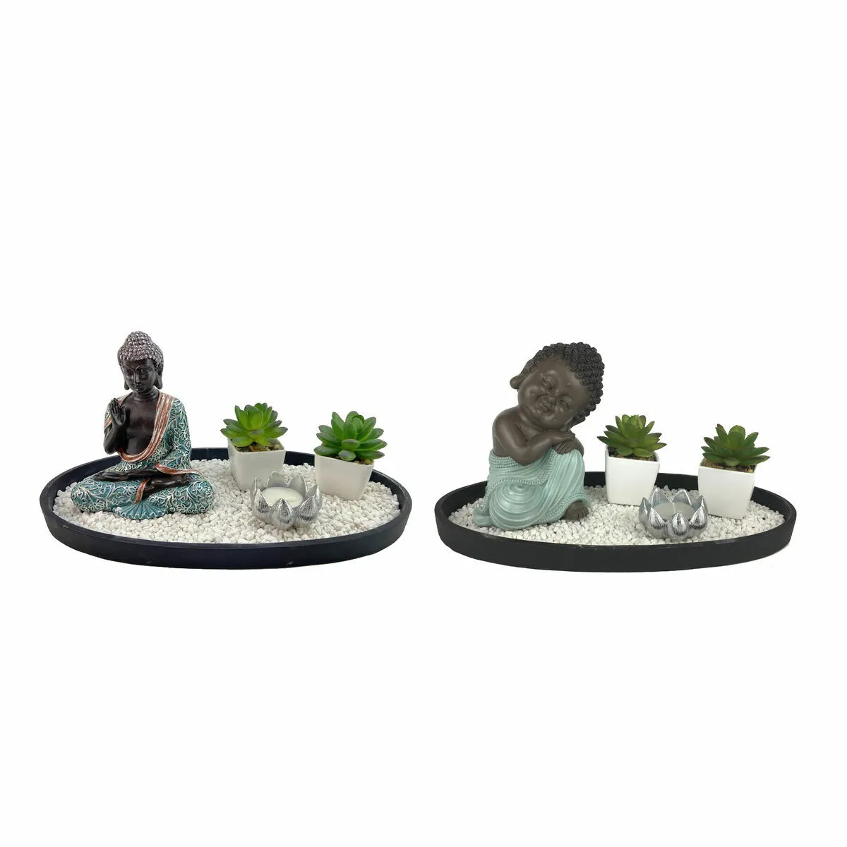 Statua Decorativa DKD Home Decor 32 x 16,5 x 15,5 cm Orientale Giardino (2 Unità)