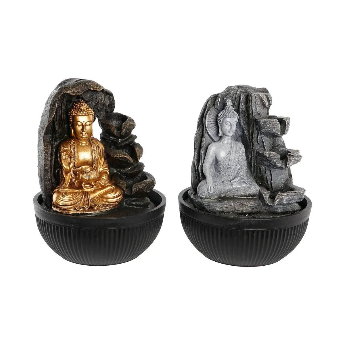 Fonte DKD Home Decor Resina Buddha Orientale 21 x 21 x 25 cm (2 Unità)