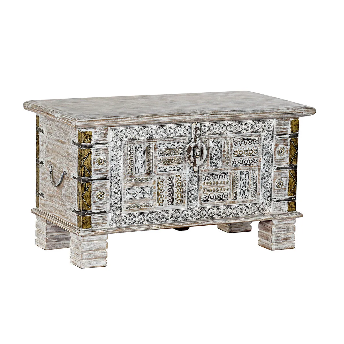 Baule DKD Home Decor Metallo Legno di mango (80 x 40 x 45 cm)