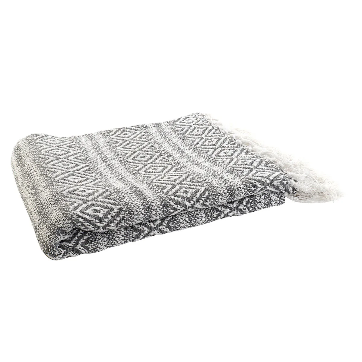 Coperta DKD Home Decor 130 x 170 x 1 cm Grigio