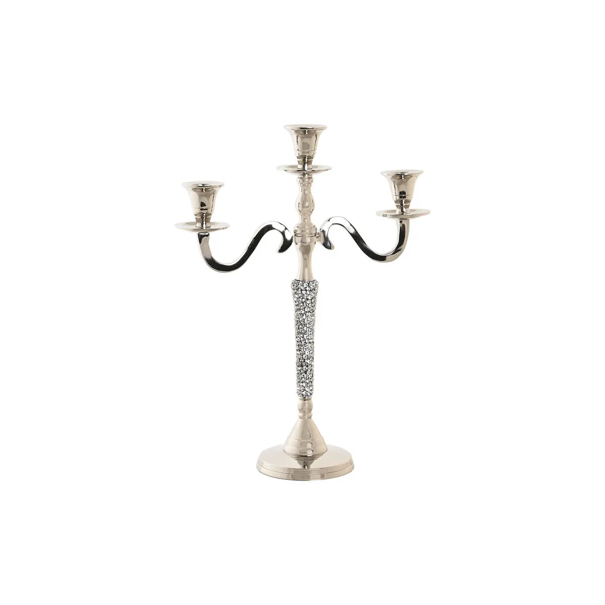 Candelabro DKD Home Decor 26 x 10 x 35 cm Argentato Alluminio