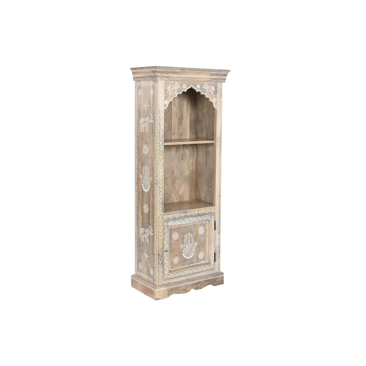 Libreria DKD Home Decor Azzurro Bianco Multicolore Naturale Legno di mango Legno MDF 61 x 30 x 152 cm