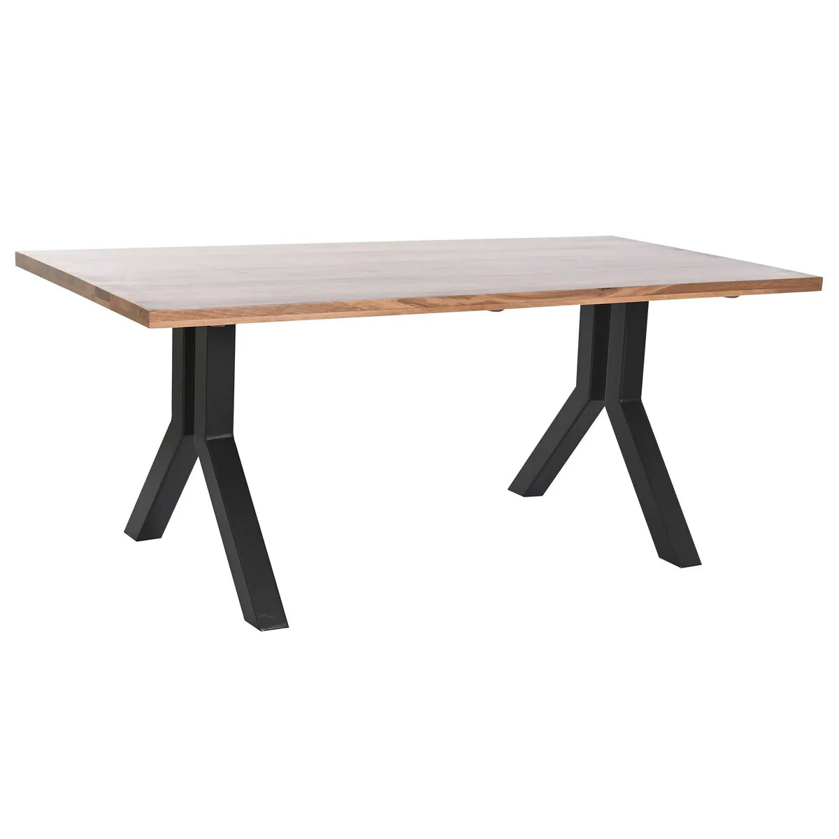 Tavolo da Pranzo DKD Home Decor Naturale Nero Metallo 180 x 90 x 75 cm