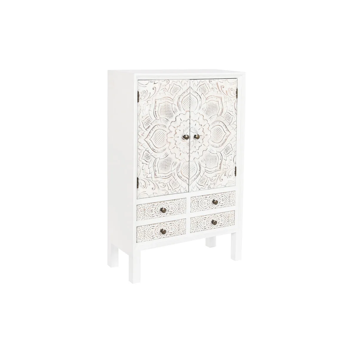 Credenza DKD Home Decor Bianco Abete Legno MDF 63 x 26 x 100 cm