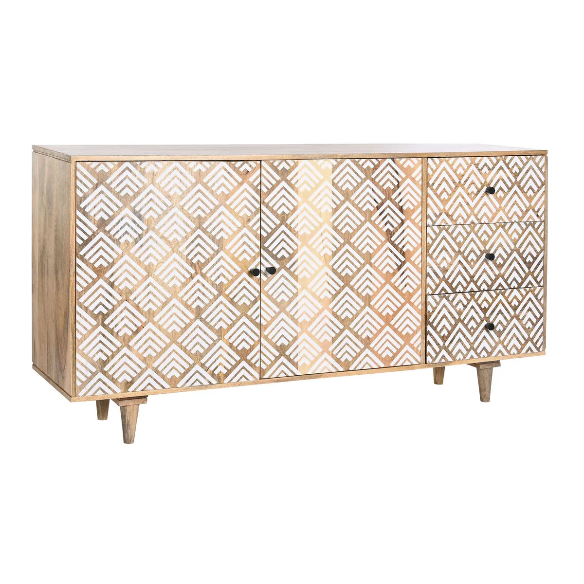 Credenza DKD Home Decor Naturale Bianco Legno di mango (160 x 40 x 85 cm)