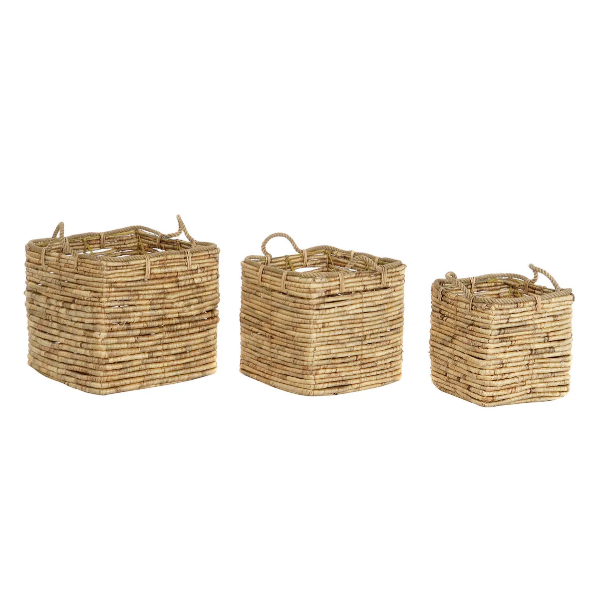 Set di Cestini DKD Home Decor 45,5 x 45,5 x 51 cm Metallo