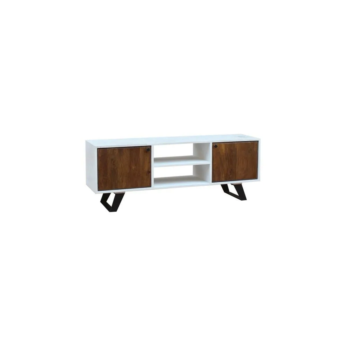 Mobile TV DKD Home Decor Bianco 135 x 35 x 40 cm Metallo Legno di mango