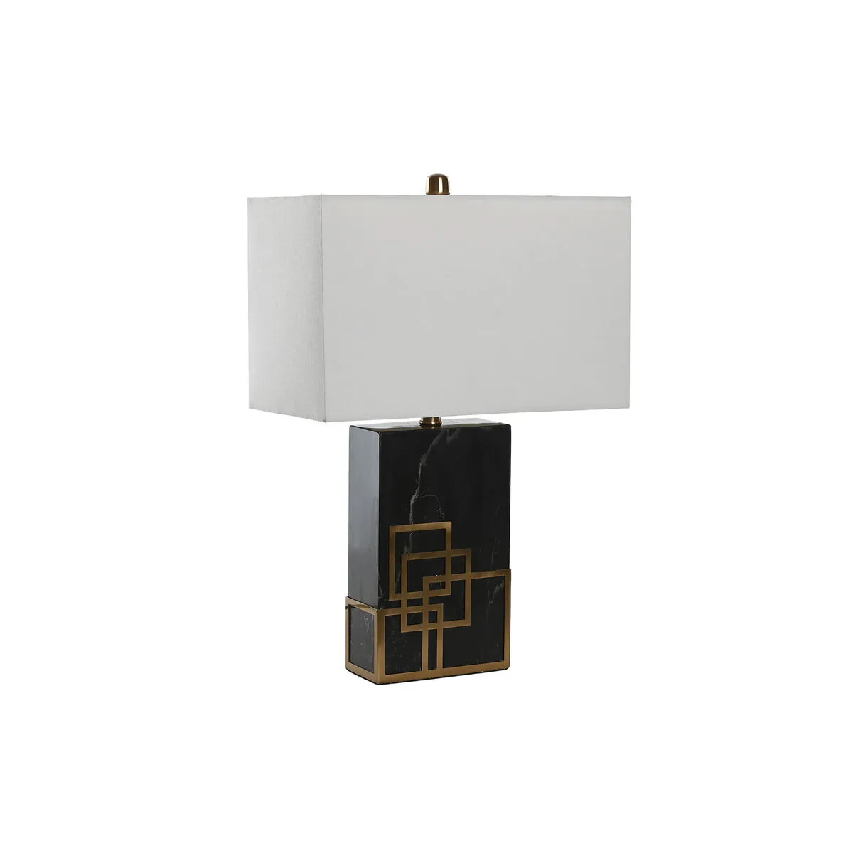 Lampada da tavolo DKD Home Decor Bianco Nero Dorato Metallo 60 W 220 V 40 x 23 x 58 cm