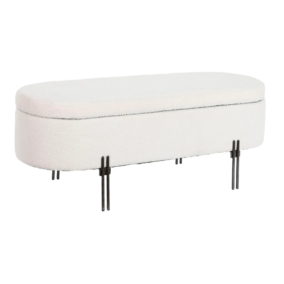 Panca DKD Home Decor Bianco Metallo 120 x 40 x 45 cm