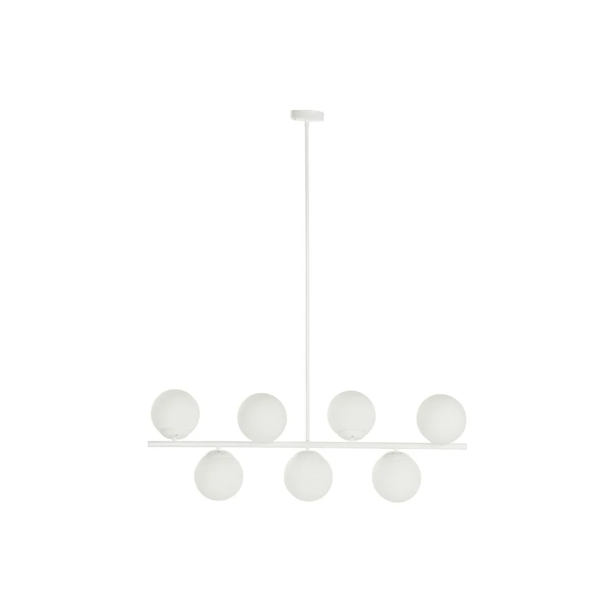 Lampadario DKD Home Decor 98 x 45 x 30 cm Cristallo Metallo Bianco 50 W