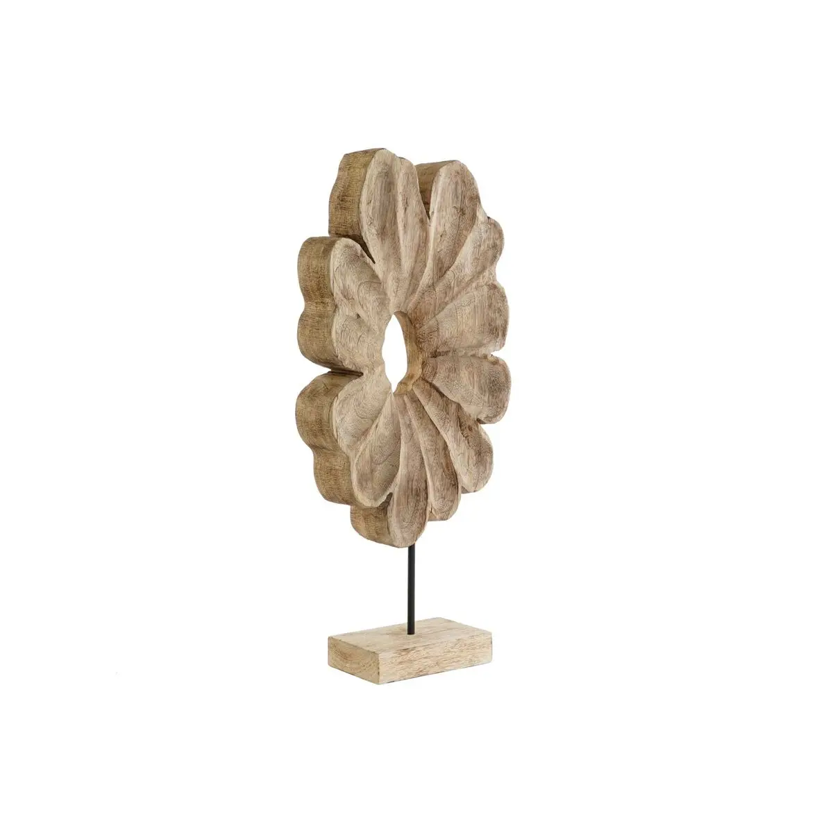 Statua Decorativa DKD Home Decor Marrone Fiore 24 x 9 x 55 cm