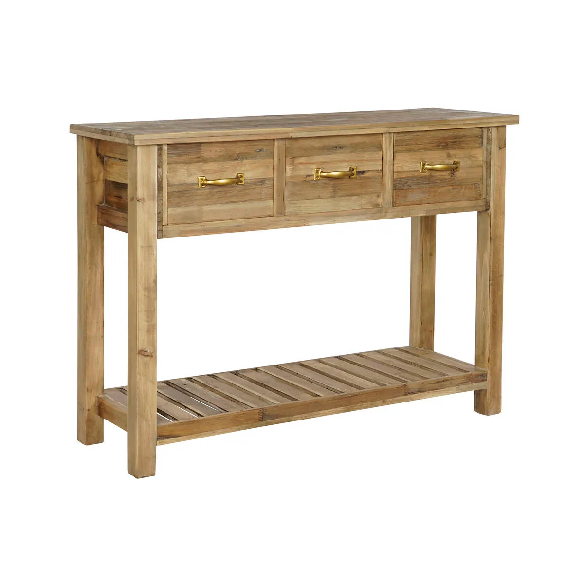 Mobile Aggiuntivo DKD Home Decor Naturale Metallo Abete Legno Riciclato 109 x 36 x 79,5 cm