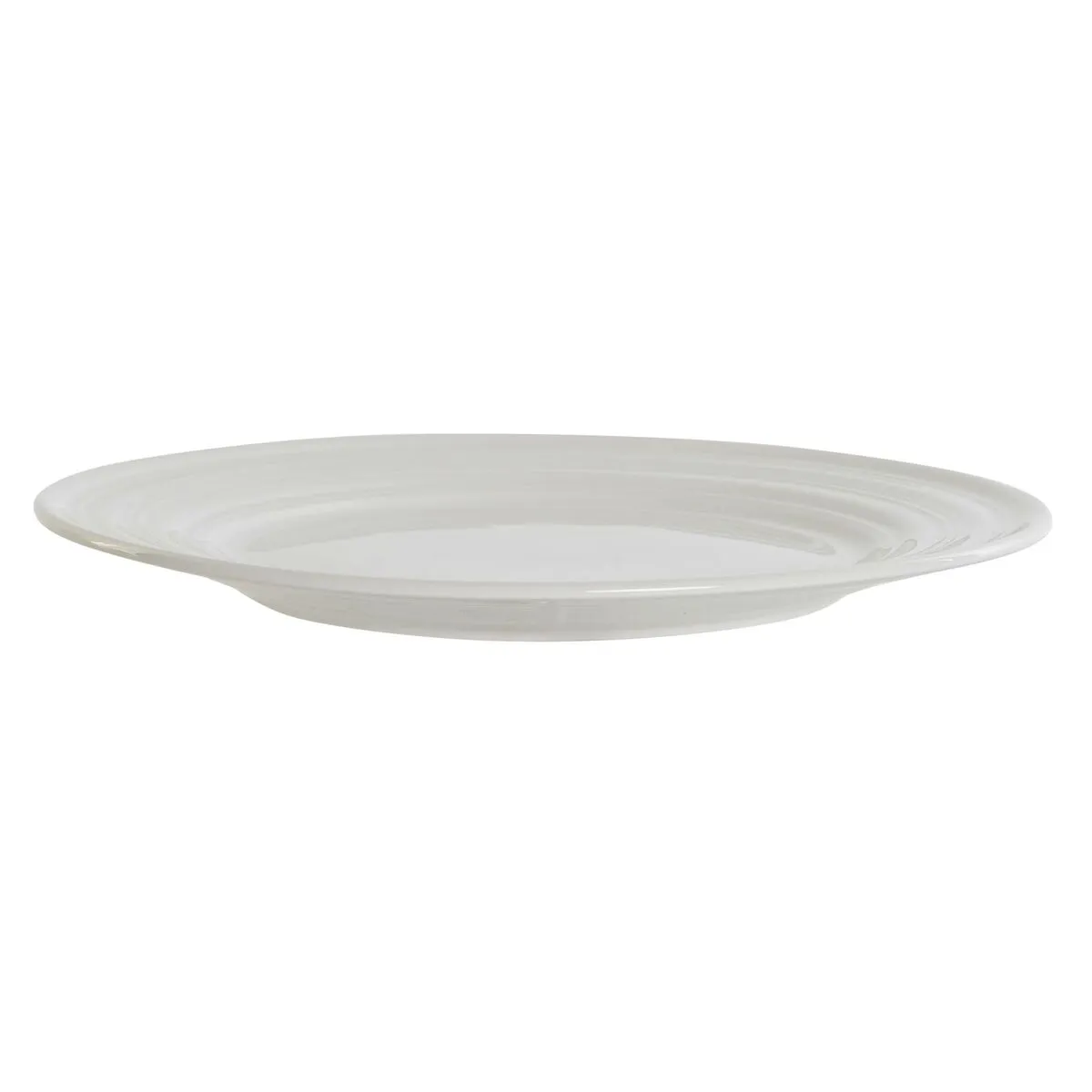 Piatto da pranzo DKD Home Decor Bianco Porcellana 27 x 27 x 2 cm