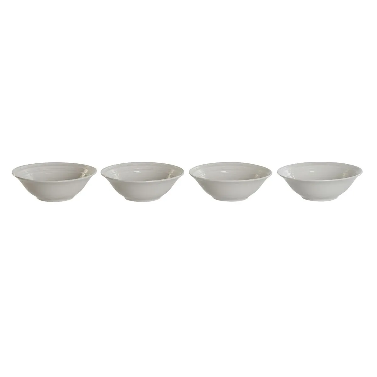 Set di Ciotole DKD Home Decor Bianco Porcellana 17 x 17 x 7 cm