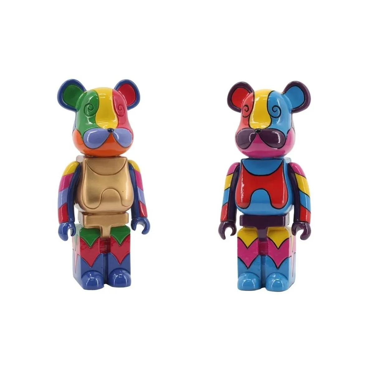 Statua Decorativa Home ESPRIT Multicolore Orso 13,5 x 10,5 x 29,5 cm (2 Unità)