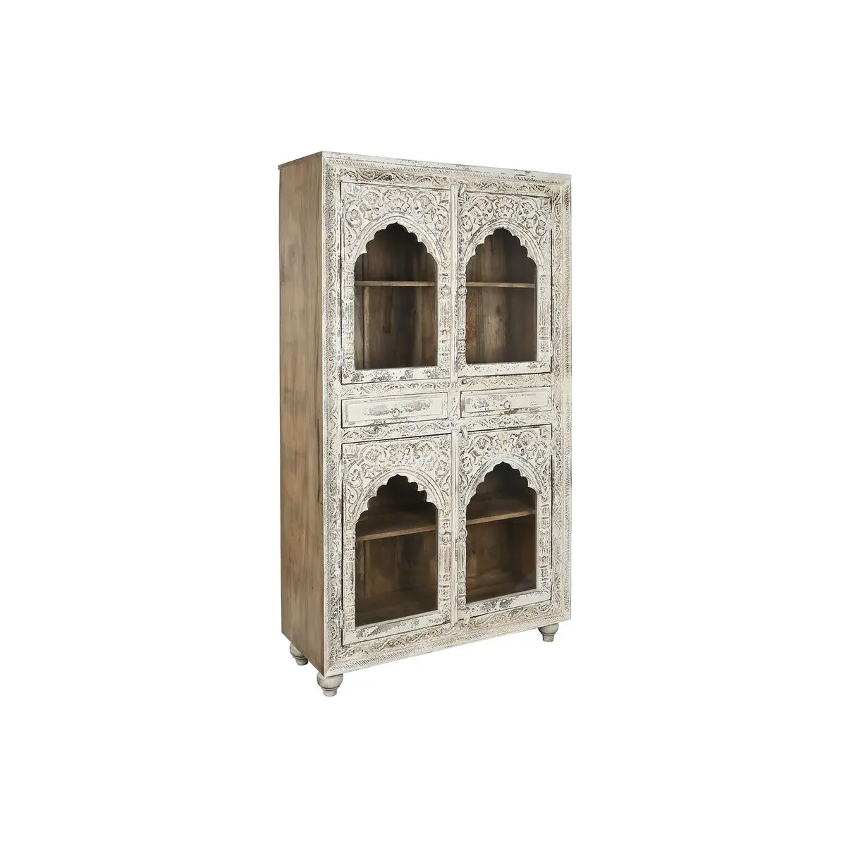 Stand Espositore Home ESPRIT Cristallo Legno di mango 107 x 43 x 193 cm