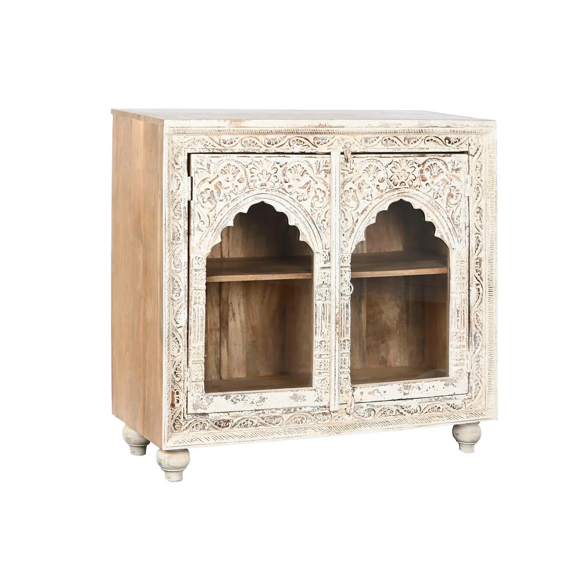 Credenza Home ESPRIT Bianco Cristallo Legno di mango 107 x 43 x 101 cm