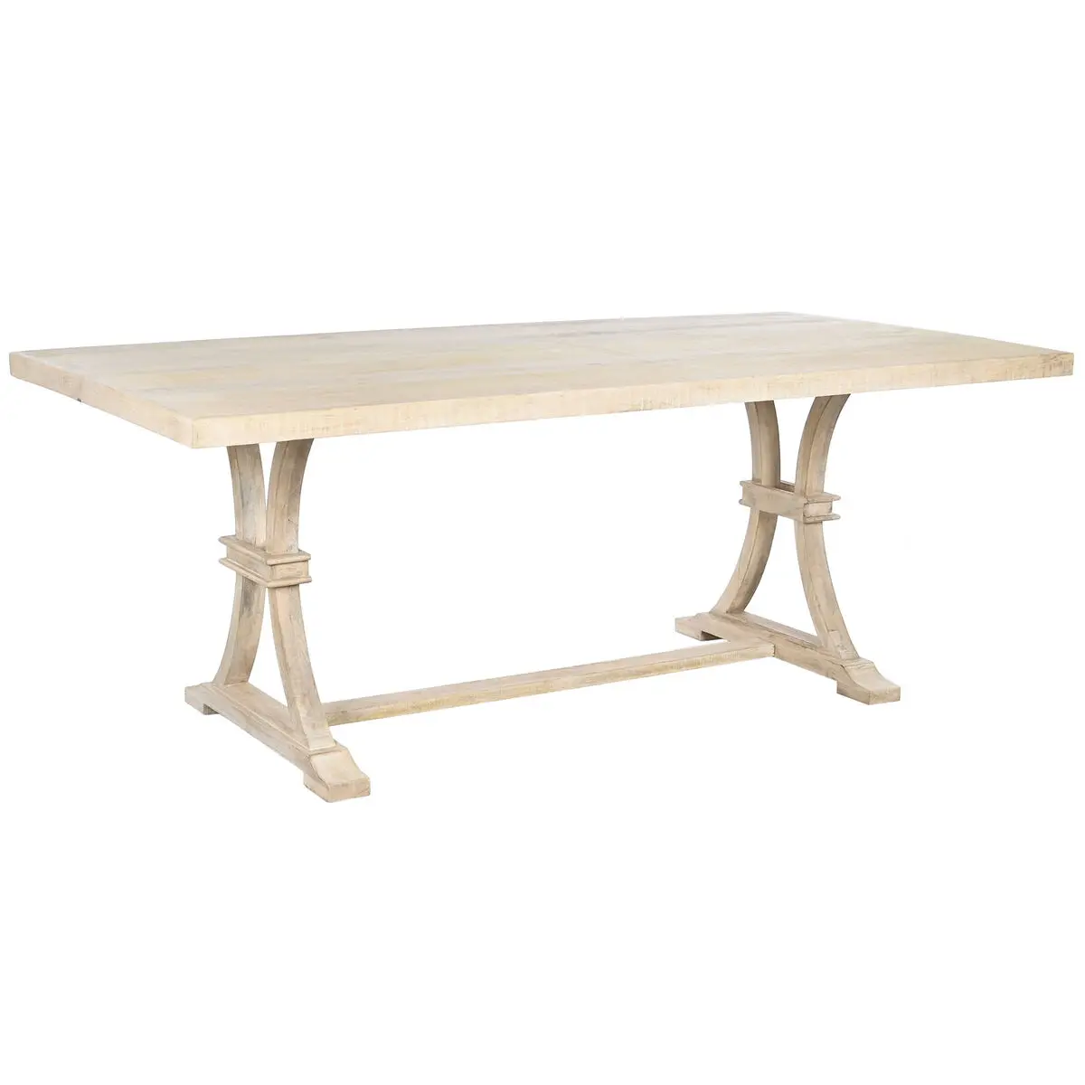 Tavolo da Pranzo Home ESPRIT Bianco Naturale Legno di mango 200 x 100 x 76 cm