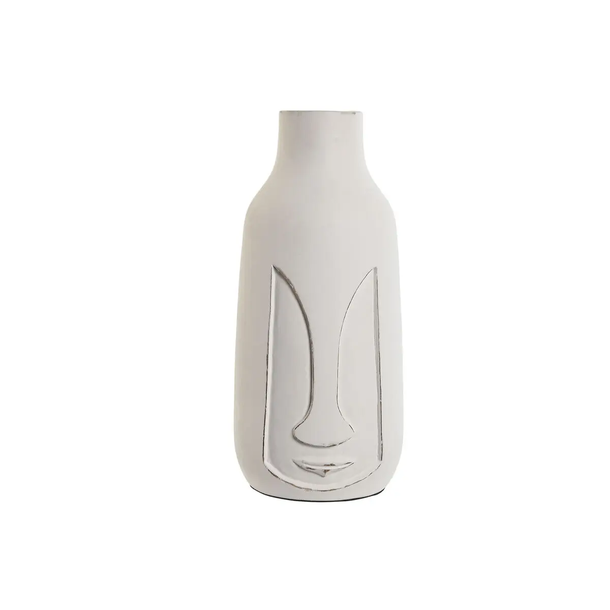 Vaso Home ESPRIT Bianco Legno di mango Moderno Viso 15 x 15 x 30 cm