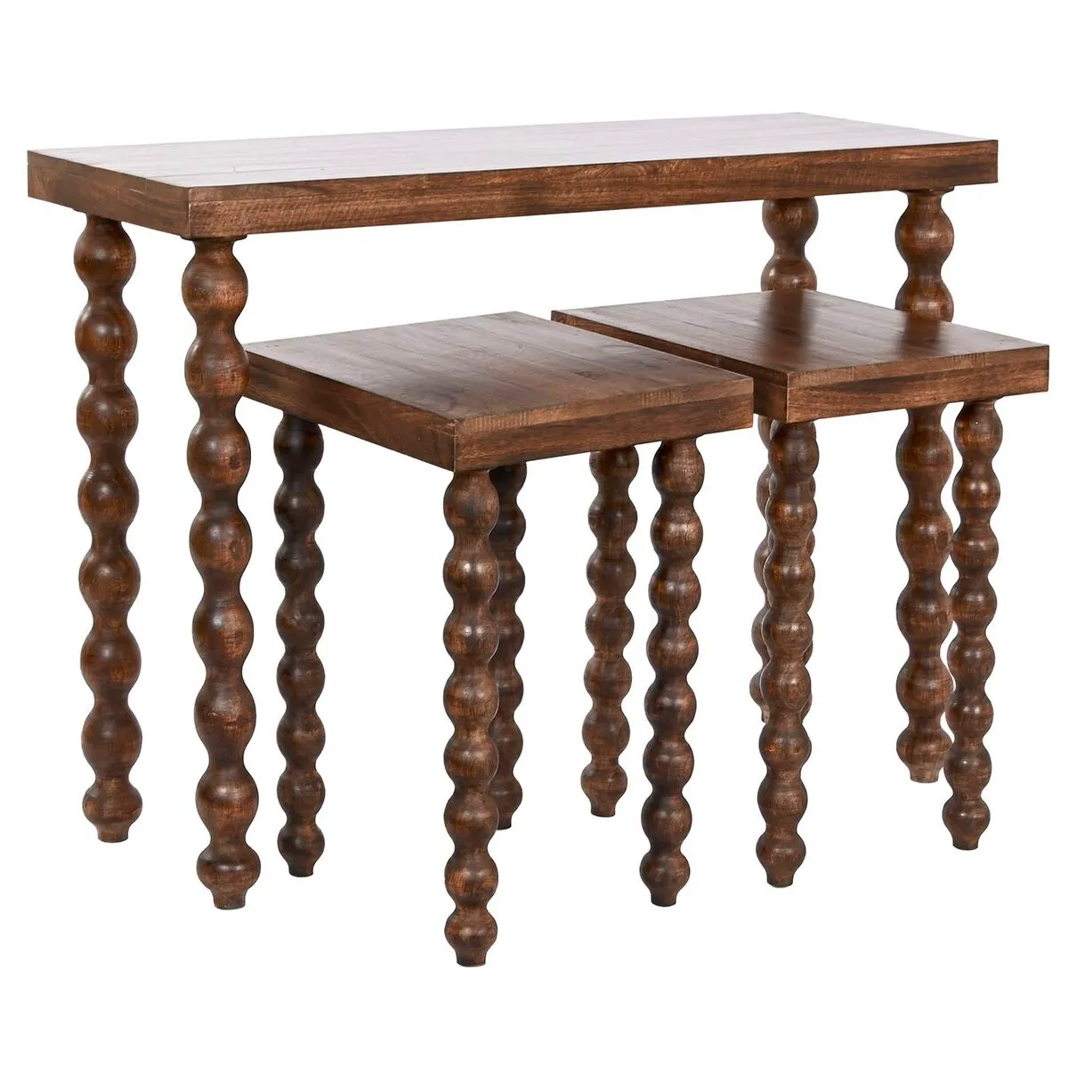 Console Home ESPRIT Marrone scuro Legno di mango 102 x 35 x 73 cm (3 Pezzi)