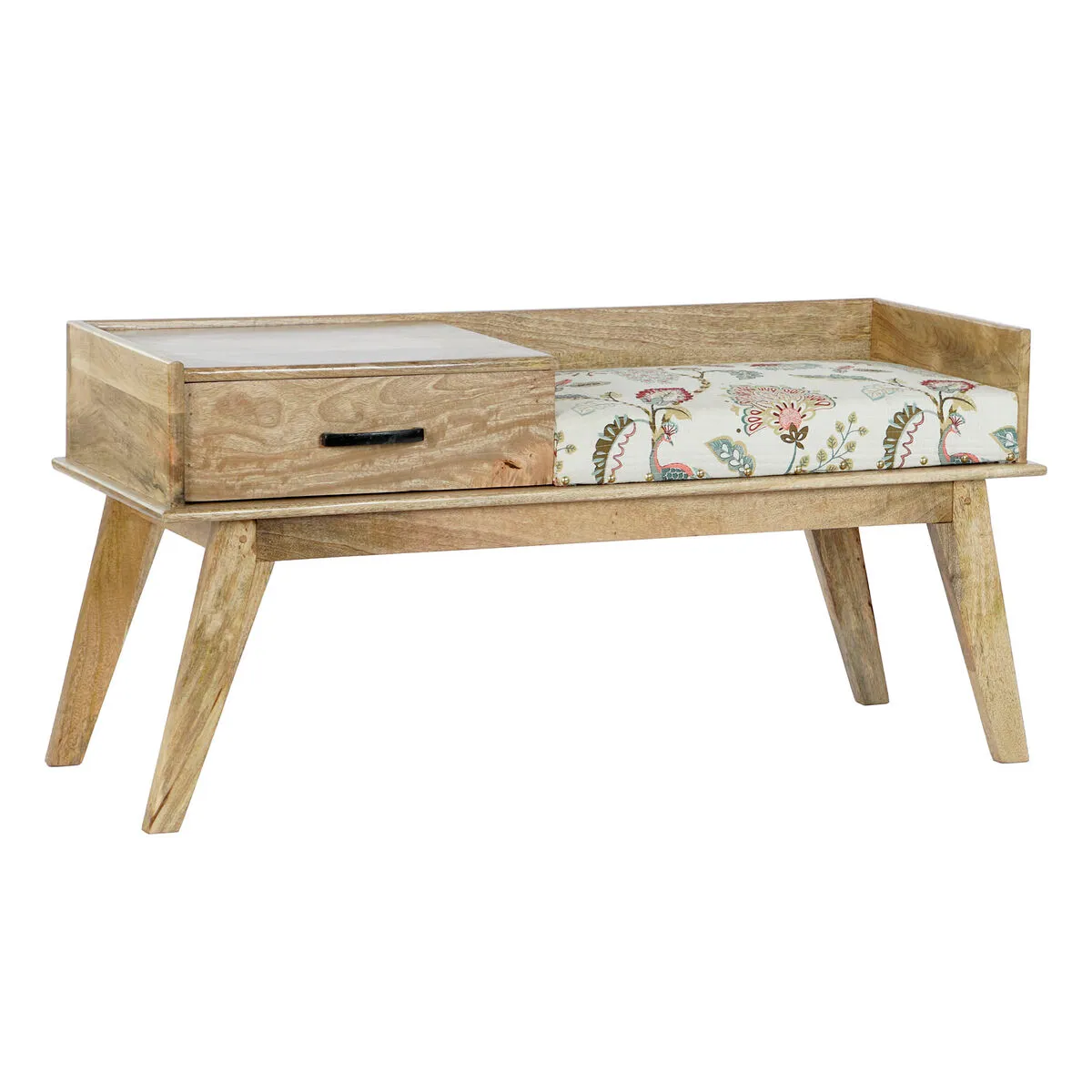 Panca Home ESPRIT Multicolore Naturale Legno di mango 114 x 41 x 53 cm