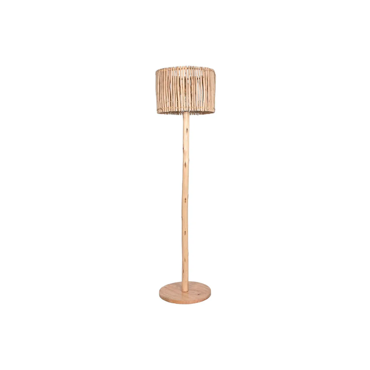 Lampada da Terra Home ESPRIT Naturale Juta Legno di eucalipto 50 W 220 V 40 x 40 x 150 cm