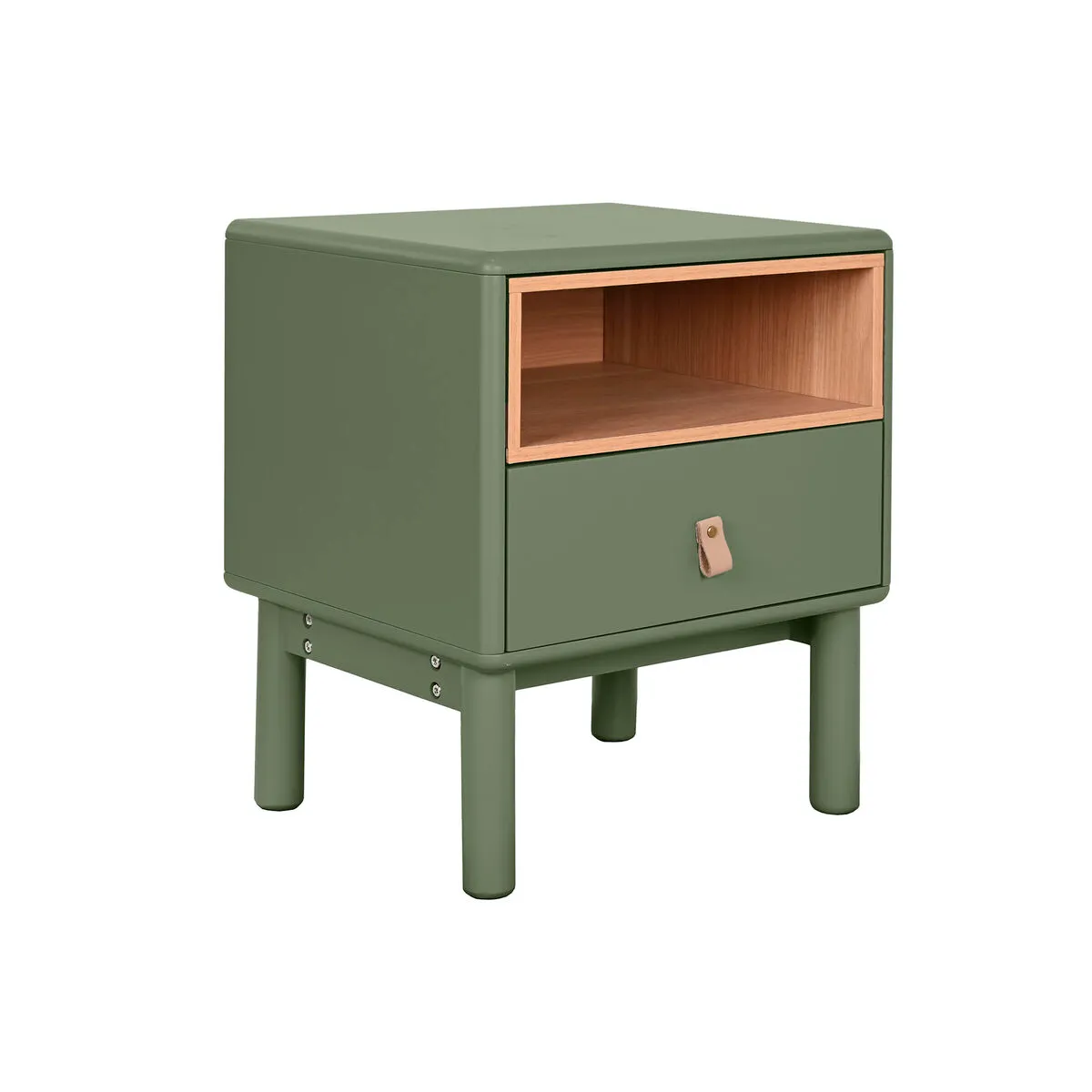 Comodino Home ESPRIT Verde Legno MDF 48 x 40 x 55 cm