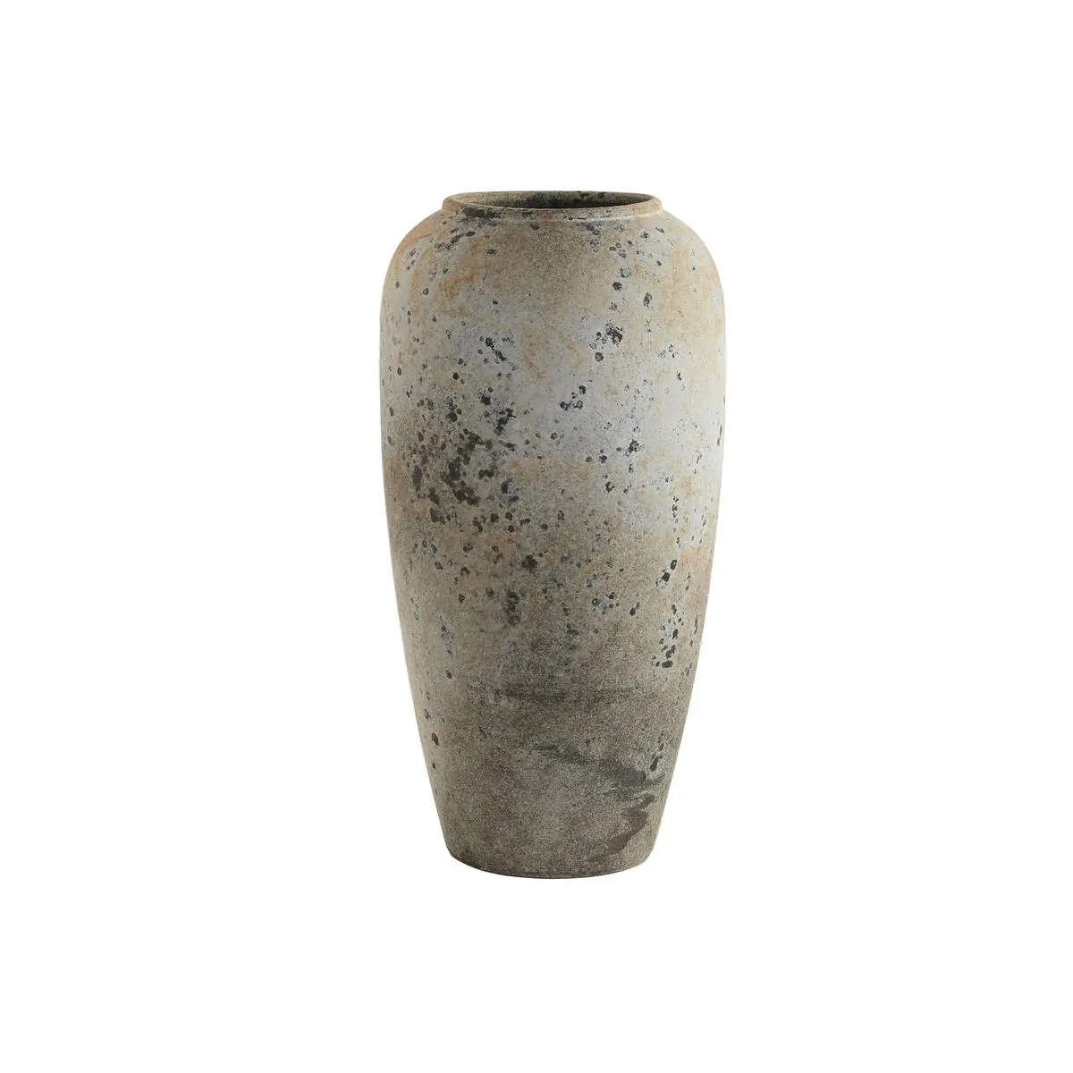 Vaso Home ESPRIT Bianco Marrone Ceramica Finitura invecchiata 16 x 16 x 31 cm