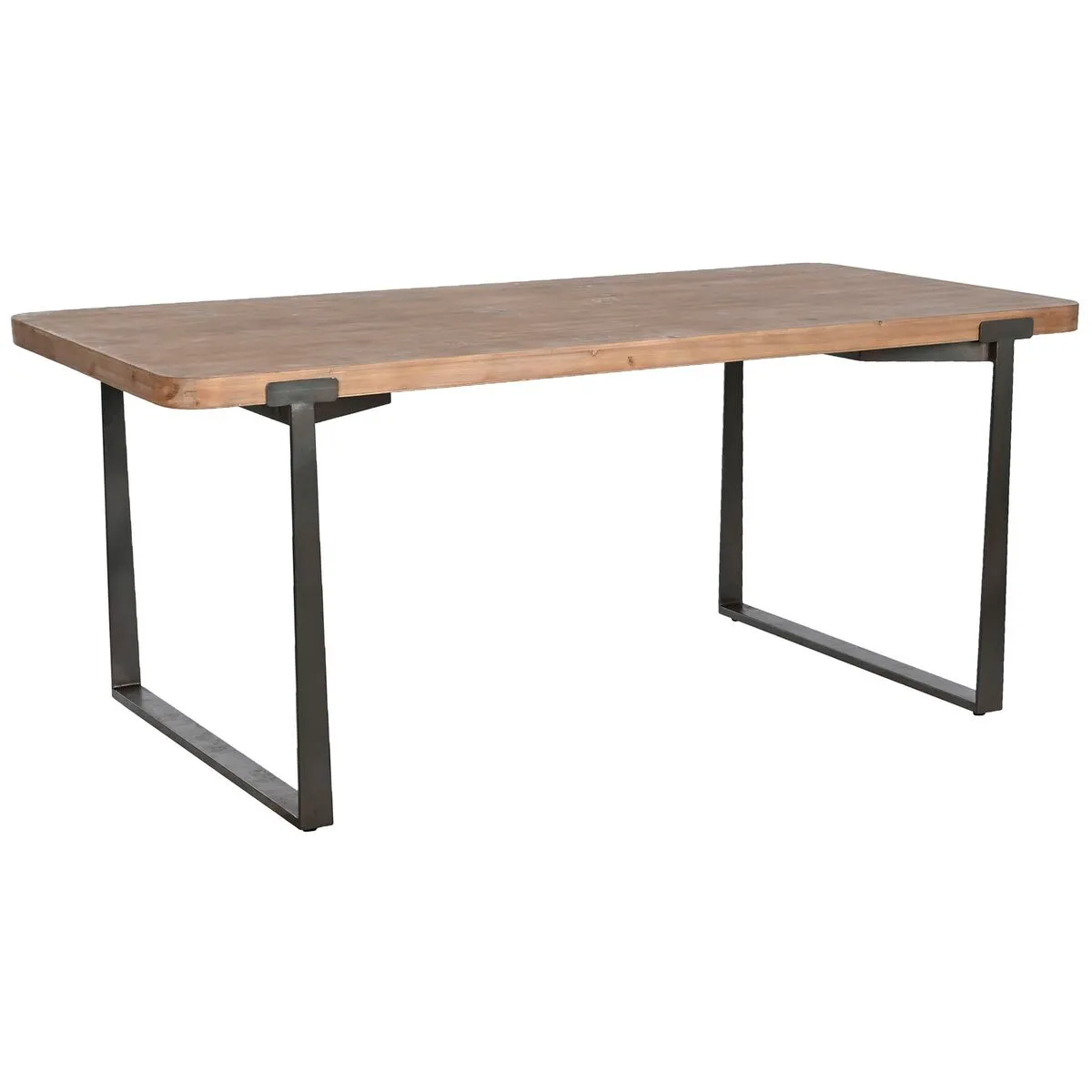 Tavolo da Pranzo Home ESPRIT Marrone Nero Ferro Abete 180 x 90 x 76 cm