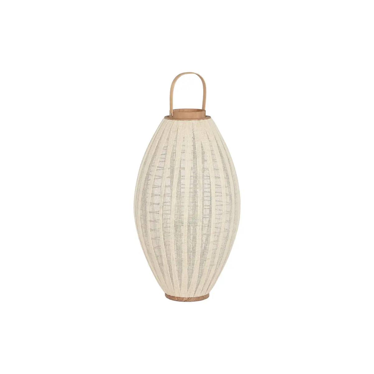 Portacandele Home ESPRIT Bianco Naturale Legno Cristallo 40 x 40 x 70 cm